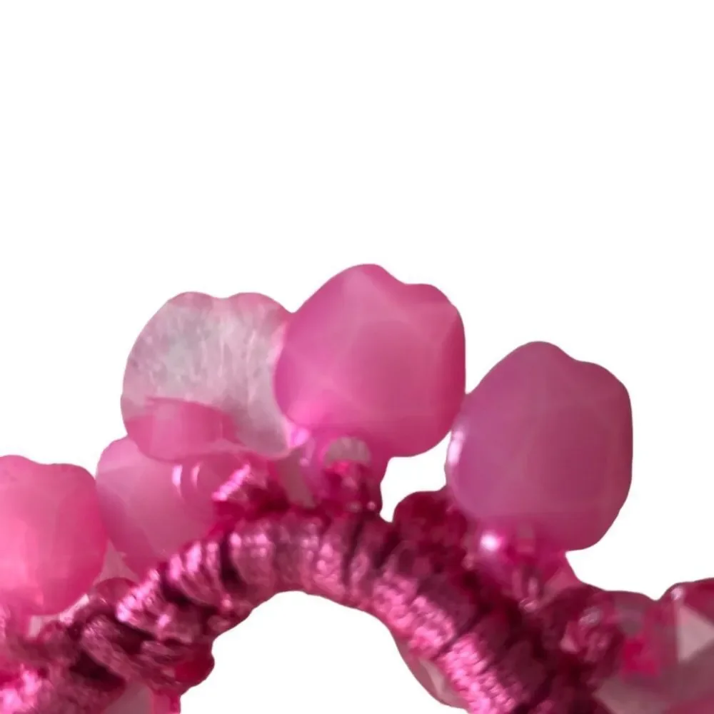 2 Scrunchies: Pink Apples and Yellow Balls that click against each other when in